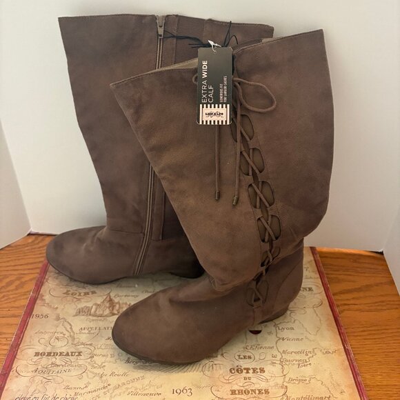 Kate & Leo Extra Wide Calf Knee-High Boots - Size 9W, Excellent Condition - Picture 1 of 4